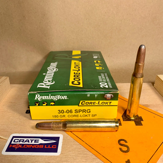 20 Round Box Remington Core-Lokt .30-06 Ammo 180gr SP - 21407
