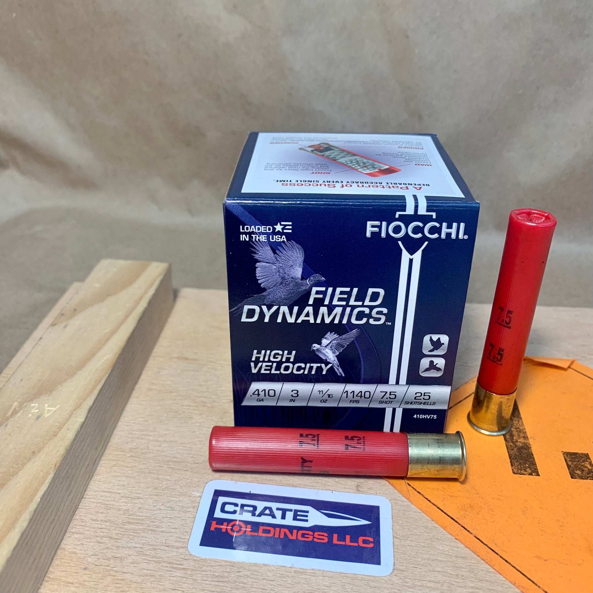 25 Count Box Fiocchi .410 Bore Ammo 3” #7.5 - 410HV75