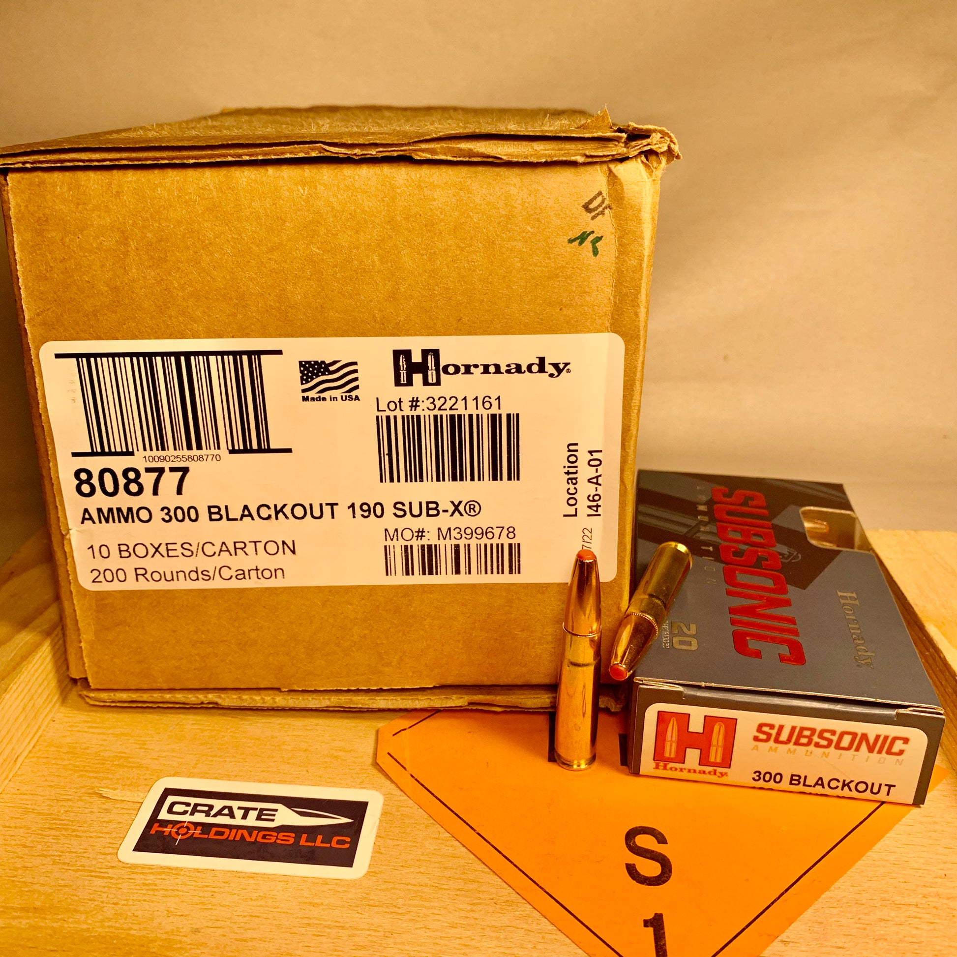 200 Round Case Hornady SUB-X Subsonic .300 AAC Blackout Ammo 190gr - 80877