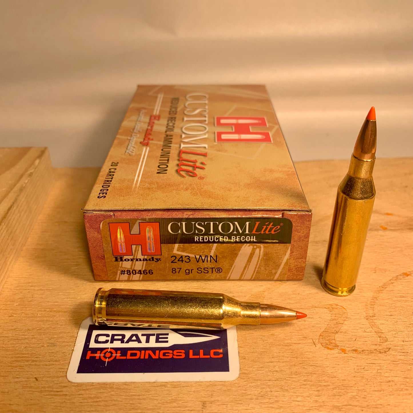 20 Round Box Hornady Custom Lite .243 Winchester Ammo 87gr SST - 80466