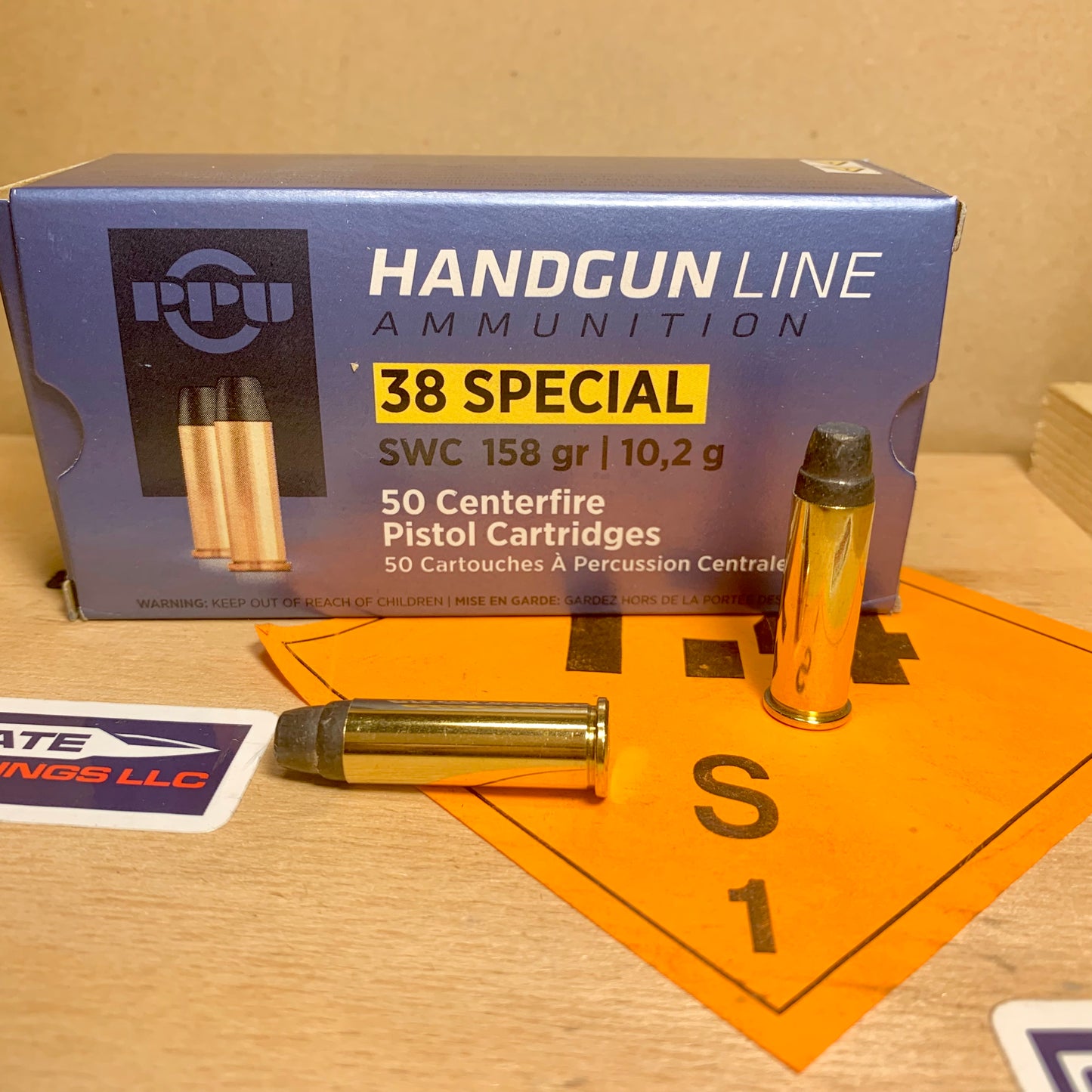 50 Round Box Prvi Partizan (PPU) .38 Special Ammo 158gr SWC - PPH38SS
