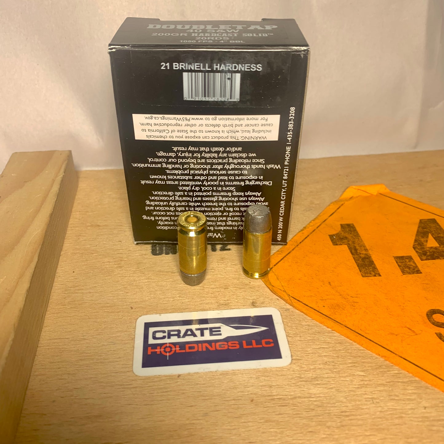 20 Round Box DoubleTap Hardcat Solid .40 S&W Ammo 200gr - 28277